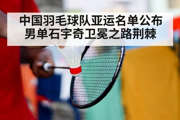 中国羽毛球队亚运名单公布 男单石宇奇卫冕之路荆棘 - kaiyun